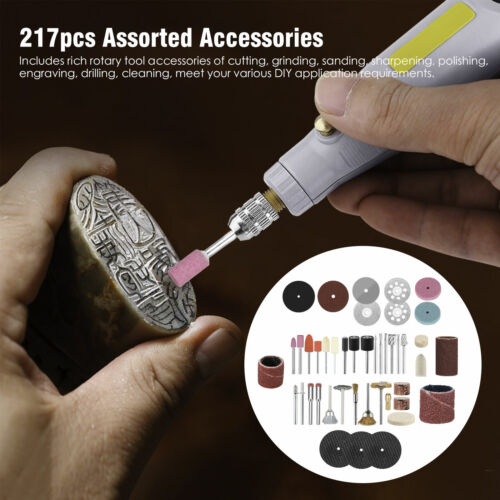 217PCS Rotary Tool Accessories Kit Sanding Cutting Polishing Grinder for Dremel - Picture 2 of 9