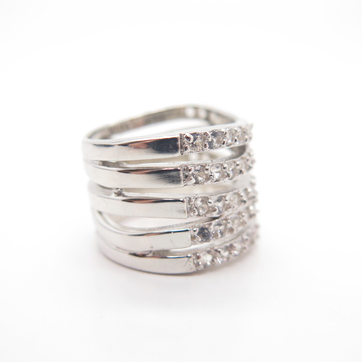 925 Sterling Silver C Z Multi-Row Wide Ring Size 7.25 | eBay 925 Sterling Silver C Z Multi-Row Wide Ring Size 7.25 | eBay