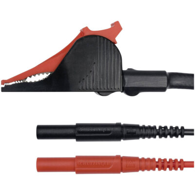 Schützinger KML 7852 Au / SAK /150/ SW Test Cable 4mm Plug Kelvin Clip Black 1pc