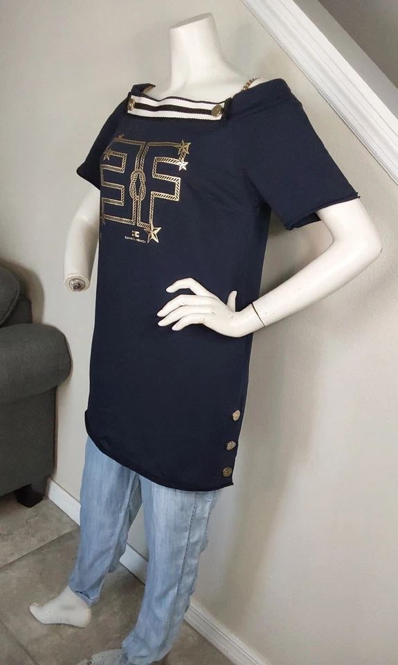 Blusa/Túnica Hombro Frío Elisabetta Franchi Talla 38 Foto 3 de 4