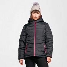 New With Tags Peter Storm Blisco Womens Black Pink Padded Jacket Coat Size 22
