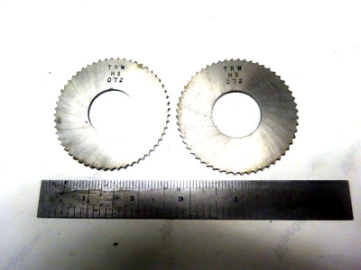 2- REGROUND USA MADE TRW GREENFIELD 2-1/2 X .072 X 1'' HOLE SLITTING SLOTTING SAW