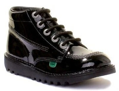 Kickers Kick Hi Jeunesse Taille 36-39 En Noir Taille UK 3 - 6 - Photo 1/4