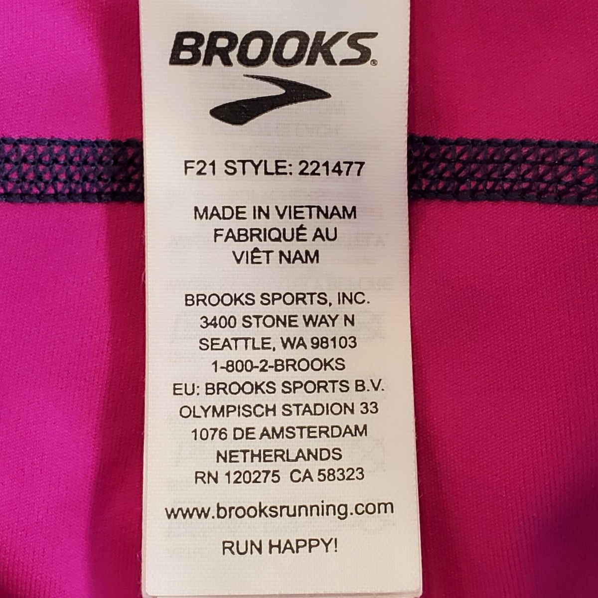 アナ Brooks Method 1/2 Crop Tights Women's Large Polyester Blend Sweat