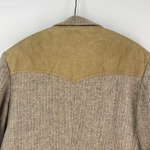 Pendleton Tweed Sports Jacket Mens UK 40R Oat Brown Wool Shooting Hacking Blazer - Picture 6 of 17