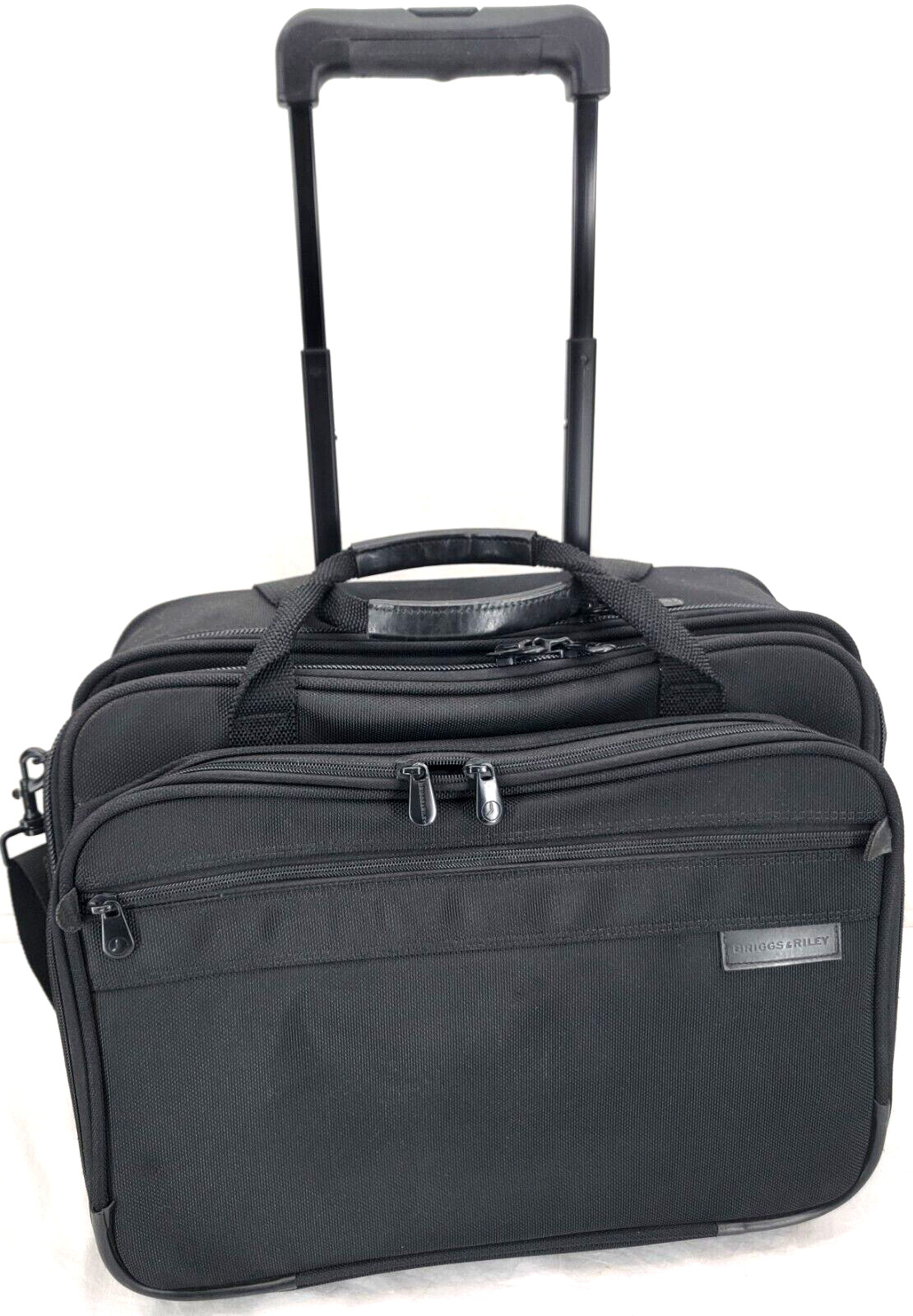 Briggs & Riley BRW12 Black Laptop Briefcase Rolling Wheeled Travel Luggage
