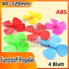 Farbe ABS Kunststoff Propeller 4-Blatt 40~120mm Für 2mm Welle Boot RC Modell DIY