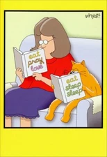 Eat Sleep Sleep Funny Tim Whyatt Birthday Card - Greeting Card by Nobleworks