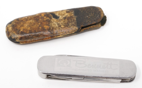 Vintage Bennett Coin Operated Washers Pocket Knife Paul Hall Germany 2" Blade