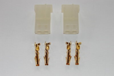 2 Stück AMP Buchse mit Goldkontakt Pins Neu