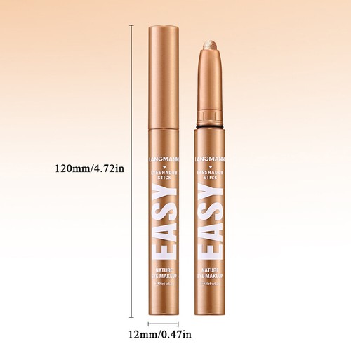 Matte Eyeshadow Stick 12 Colours Eye Shadow Pen Shimmer Lipstick Crayon Pencil - Picture 2 of 34