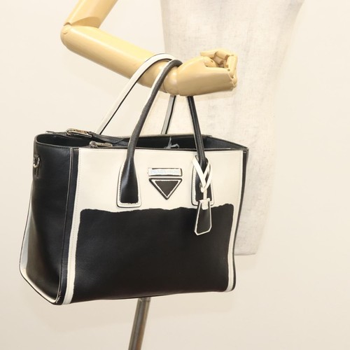 Prada Concept Black Leather Handbag Authentic - Picture 16 of 24