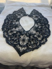 Black Lace/Sequins Applique Collar
