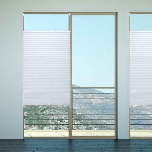 Plissee rollo Faltstore ohne Bohren Raffrollo lichtdurchlässig 0,4 kg Polyester - Bild 5 von 10