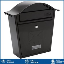 Secure Wall Mounted Galvanised Steel Weatherproof External Post Box 36x37x13cm