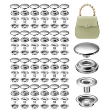 100Pcs Heavy Duty Snap Button Replacement Snaps Stainless Steel For Jeans,bags..