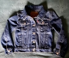 Vintage 90s Little Levi's Denim Trucker Jacket Toddler Size 4 XS Blue Jean USA