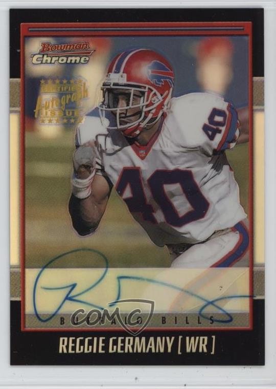Reggie Germany #BC-RGE 2001 Bowman Chrome Football Autographs