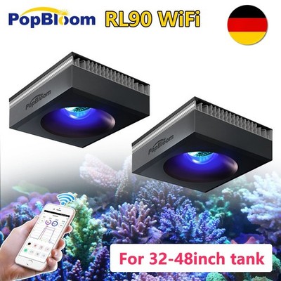 PopBloom 2Stück RL90 aquarium led beleuchtung vollspektrum für meerwasser reef