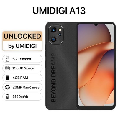 UMIDIGI A13 6,7 Zoll 4GB+128GB Dual SIM Android Smartphone Ohne Vertrag Handy