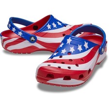 NEW Crocs Classic American Flag Clogs Team USA Patriotic     205974-90H