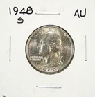 1948-S Washington Quarter AU #BW "90% Silver"