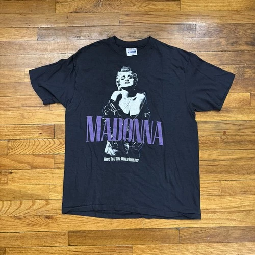 Rare Vintage Madonna Who’s That Girl World Tour T Shirt 1980s vintage concert t-shirt, vintage, size XL, single stitch, B+ condition