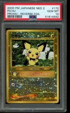 PSA 10 GEM MINT Pokemon Pichu Neo Genesis Promo Reverse Foil No.172 Japanese