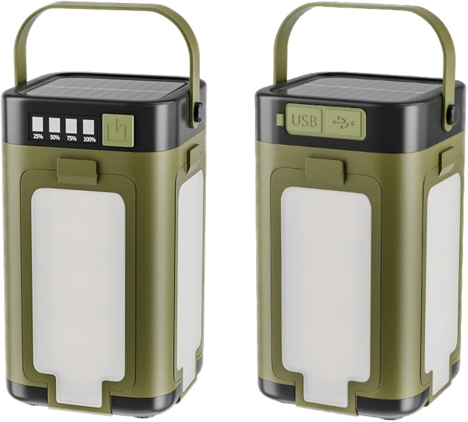 Camping Lantern Rechargeable 2000mAh LED Camping Lights Lamp 6 Modes Foldable