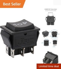 DPDT Momentary Rocker Switch ON-Off-ON,6-Pin 3 Position Snap-in Toggle Switch...