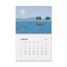 Lakeside Fishing & Outdoors 2027 Wall Calendar - Angler Gift