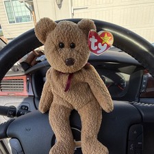 Ty Beanie Baby Brown Bear Plush with Heart Tag 1993 Ages 3 , 3-4, 8-11 Years