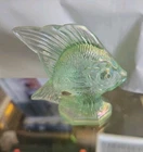 Fenton Green  Iridescent Glass Sunfish Goldfish Figurine Fish - Mint