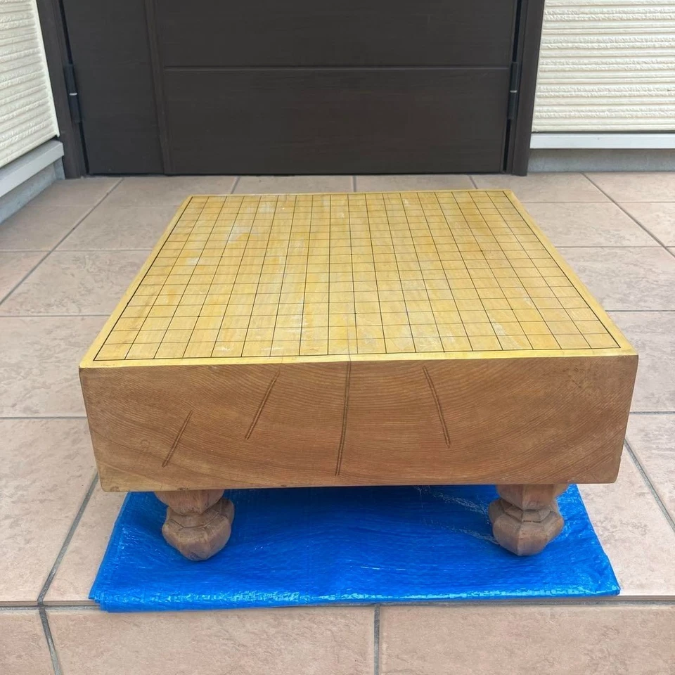 Vintage Japanese Goban IGO Game Wooden Go Board Only 17.8×16.1×H9.5in W/Cover FS - Image 4 of 4