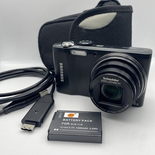 Samsung WB700 14.2MP Kompakt Digitalkamera Schwarz mit Ladegerät Akku und Tasche