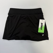 PRINCE Skort Girls Size Small 8/9 Black Tennis Match Core NEW