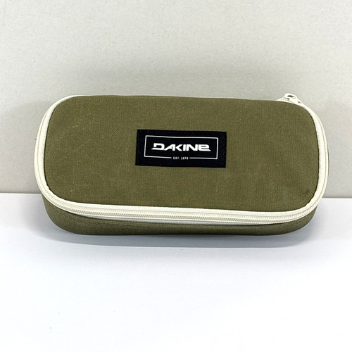 Dakine School Case Organizer Olive Green Nylon w/ White YKK Zipper Gently Used