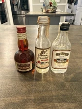 Vintage Miniature Liquor Bottles Jose Cuervo Grand Marnier Orendain