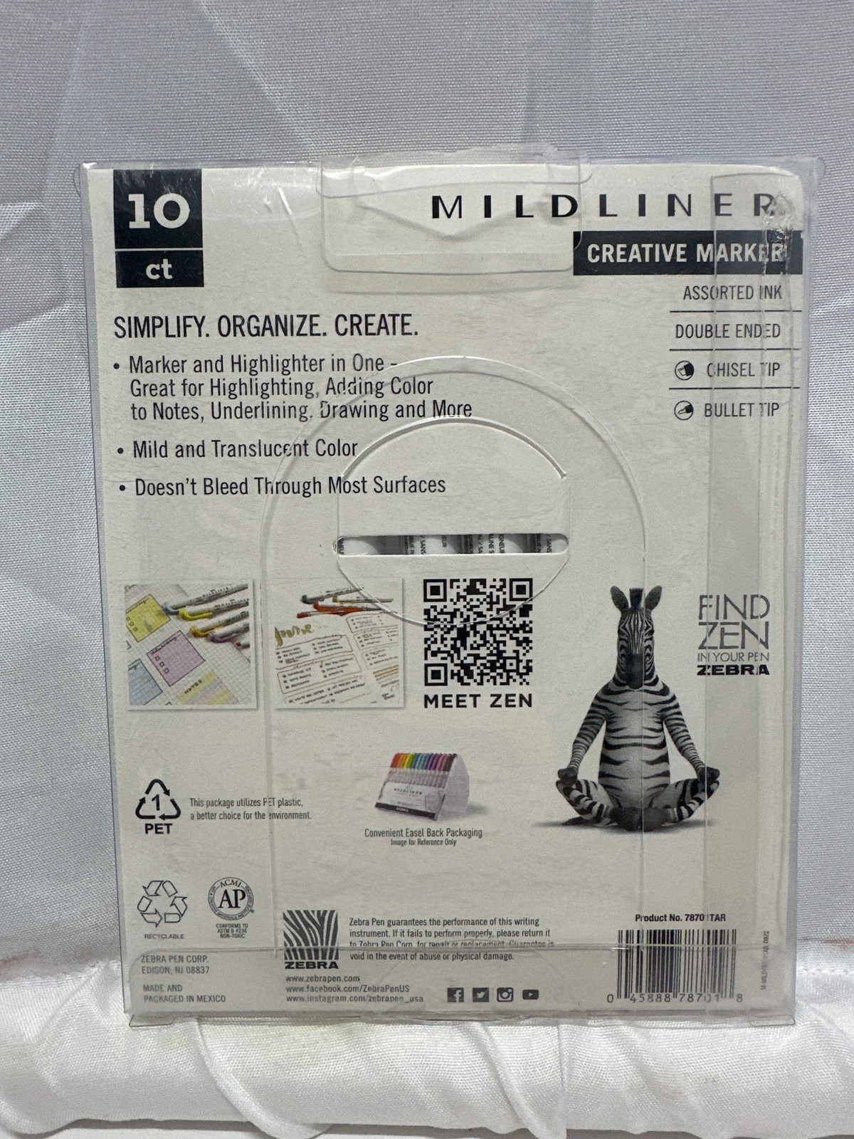 Zebra Mildliner Double Ended Creative Markers 10 Pack Pastel Color