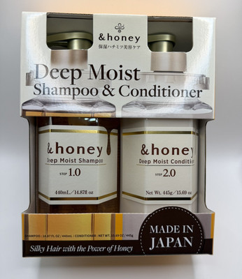 & honey Deep Moist Hair Shampoo Conditioner Set 440ml 445ml