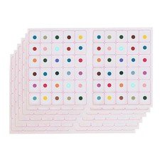 VAMA 5mm Round Multicolor Bindi Stickers  6 Cards Daily  Festive