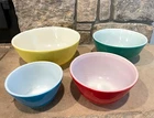 Vintage Pyrex Primary Colors Mixing Bowl Set 401 402 403 404 Nesting