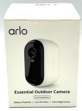 Arlo Essential Outdoor Camera 2nd Generation Live HD Video Color VMC2050 - NEW