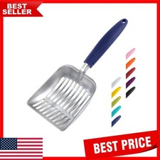 Effortless Cat Cleaning: Heavy-Duty Aluminum Litter Scoop with Comfortable Grip