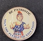 Colorized Kennedy JFK Half Dollar World War I Be Patriotic Save Food Free Ship