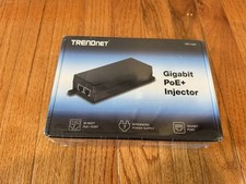 Adaptador de alimentación a través de Ethernet TRENDnet TPE-115GI Gigabit PoE+ inyector 30W
