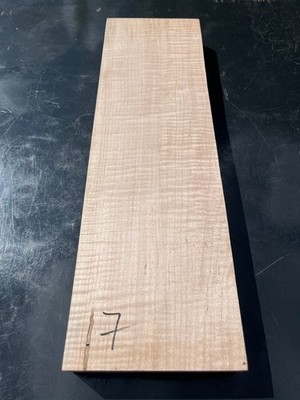 CURLY RED AHORN für Gitarrenbau Messergriffe etc 600 x 180 x 49 mm BILLET 7