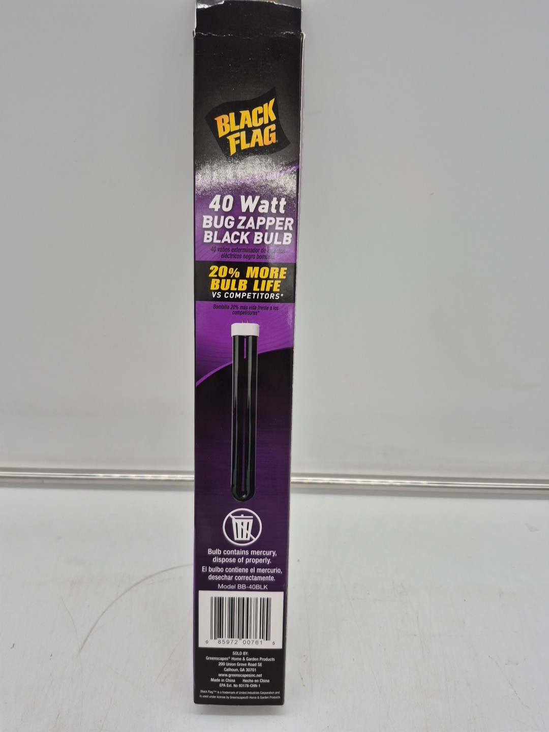 Black Flag BB-40BLK 40W Replacement Bulb for Bug Zapper - Black New in Box