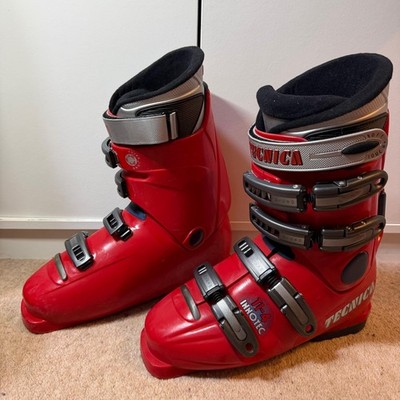 Tecnica Innotec T1-4 Herren Rot Alpin Skischuhe UK 7,5 High Performance AVS + Tasche