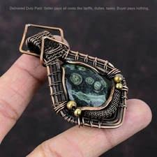 New Year Sale Copper Kambaba Jasper Stone Wire Wrapped Trendy Pendant Jewelry